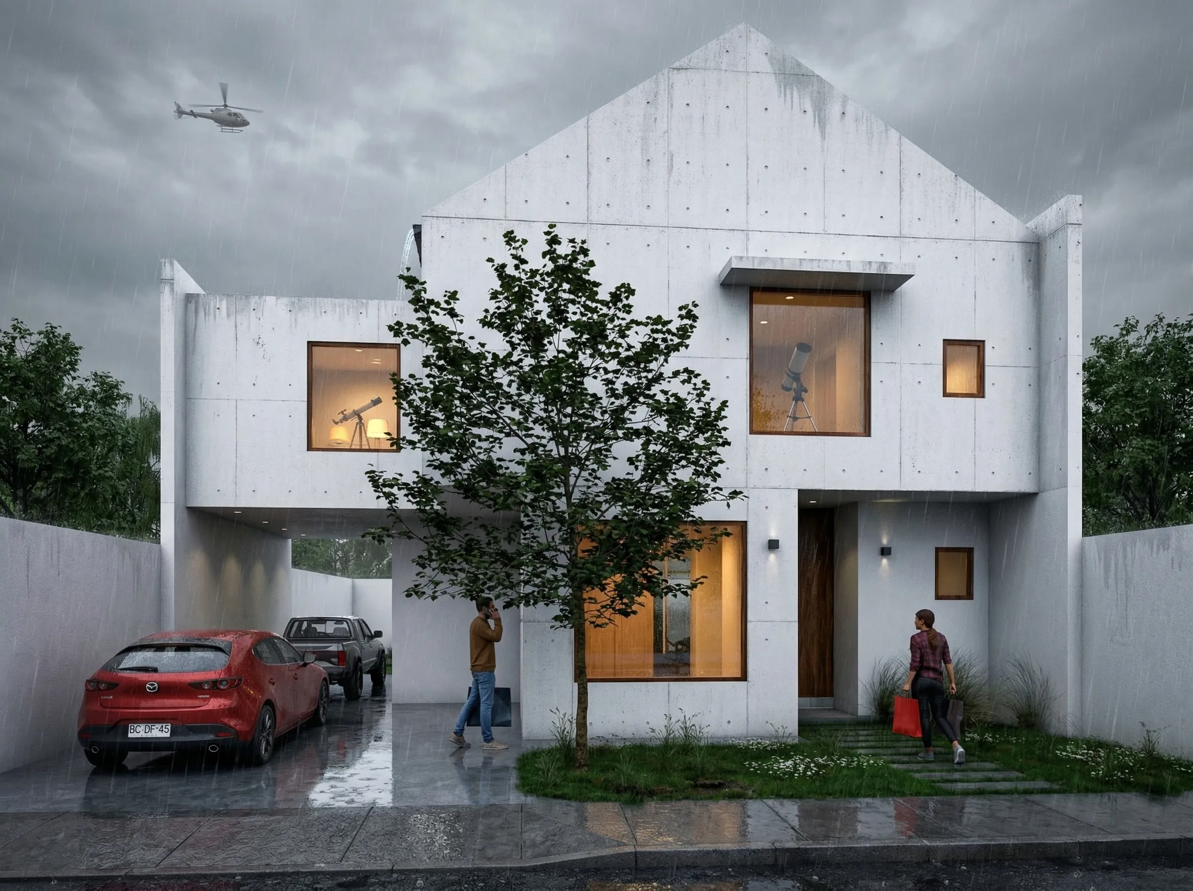Render Acceso de Casa Ja — PatagoniaBIM